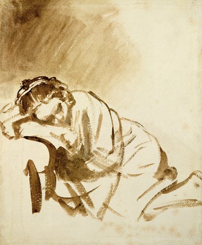 A Young Woman Sleeping (Hendrijke Stoffels) by Rembrandt van Rijn